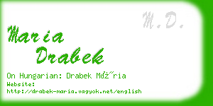 maria drabek business card